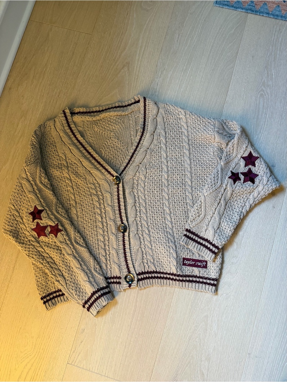 Taylor Swift Authentic Beige Holiday Cardigan